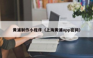 泰安黄浦制作小程序（上海黄浦app官网）