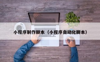 泰安小程序制作脚本（小程序自动化脚本）